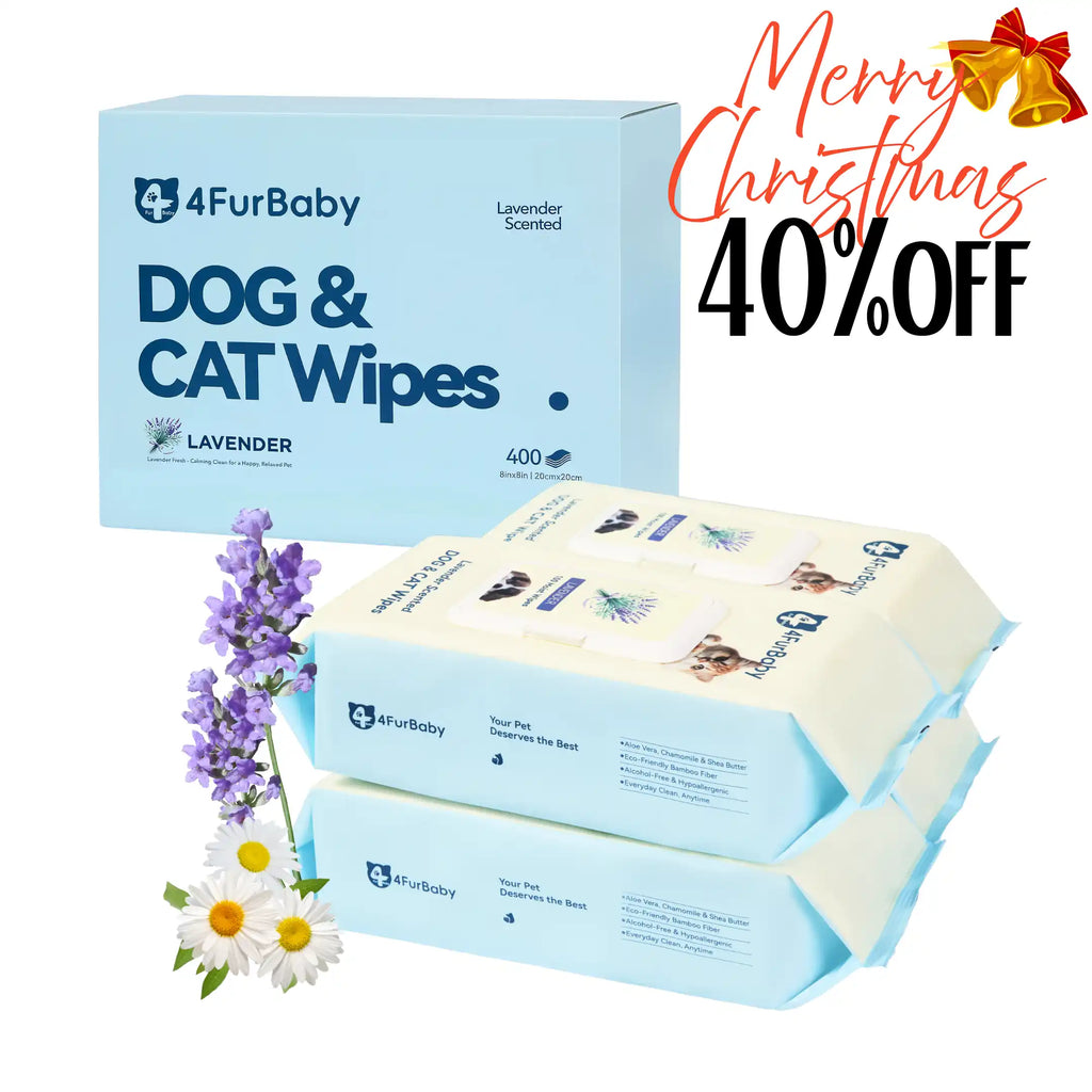 Plant-Based Dog & Cat Grooming Wipes  Hypoallergenic Pet Wipes  4FurBaby